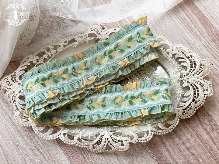 Miss Point~Lemon Chick~Country Lolita Accessories With Openwork Straw Hat 42983:760450