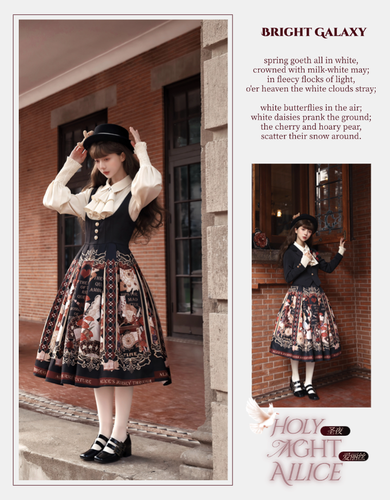 Alice in Wonderland~Holy Night Alice~Classic Lolita Dress Preppy Style Bust-supporting JSK 40466:663774