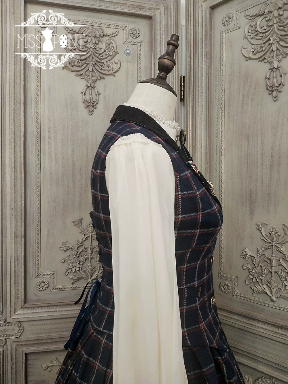 (BFM)Miss Point~Rose~Elegant Lolita Pliad Print Vest Customized 32510:385416