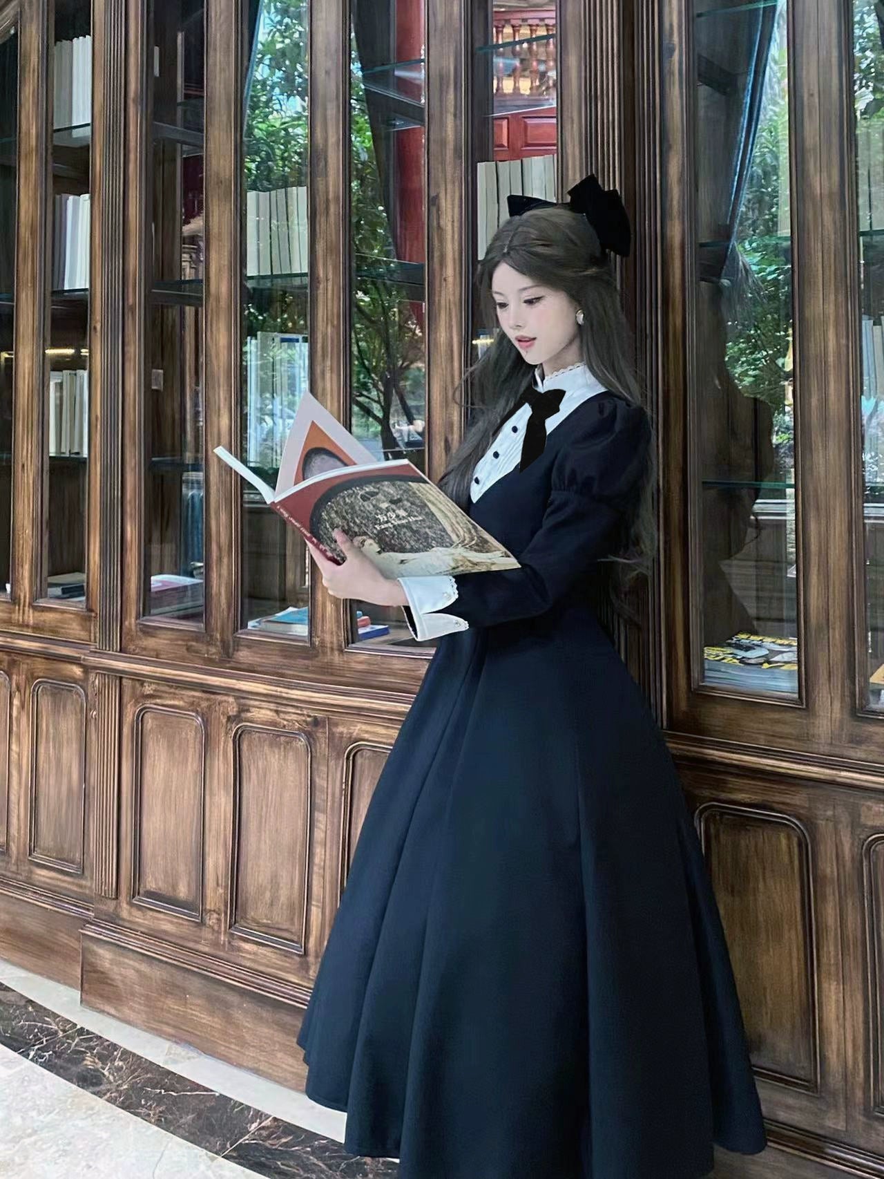 Sicily Original Design - Donia Miss - Classic Lolita Faux Two-piece OP Dress, Back Zipper 44230:798950