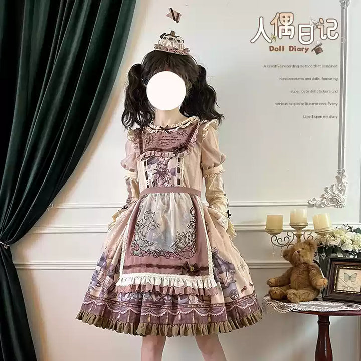 Spireme Cat~Doll Diary~Kawaii Lolita Dress Suit Doll-like Dress Embroidered apron only (size M) S