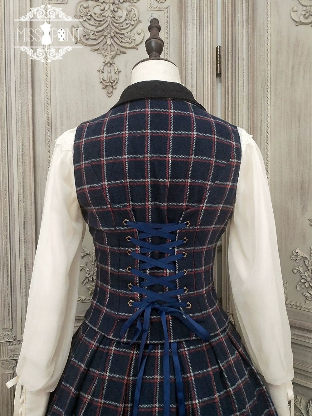 (BFM)Miss Point~Rose~Elegant Lolita Pliad Print Vest Customized 32510:385502