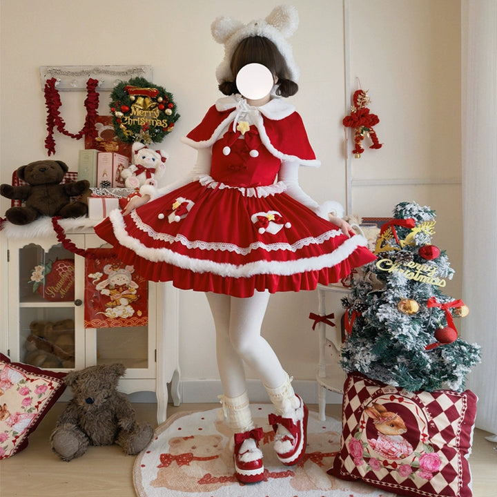 Hanguliang~Christmas Star Wish~Christmas Sweet Lolita JSK Winter Jumper Dress   