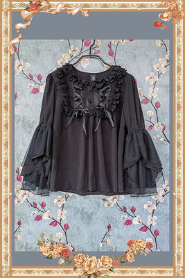 Infanta - Witch's Apprentice - Gothic Lolita Split Type Black Suit M black blouse (One Size)