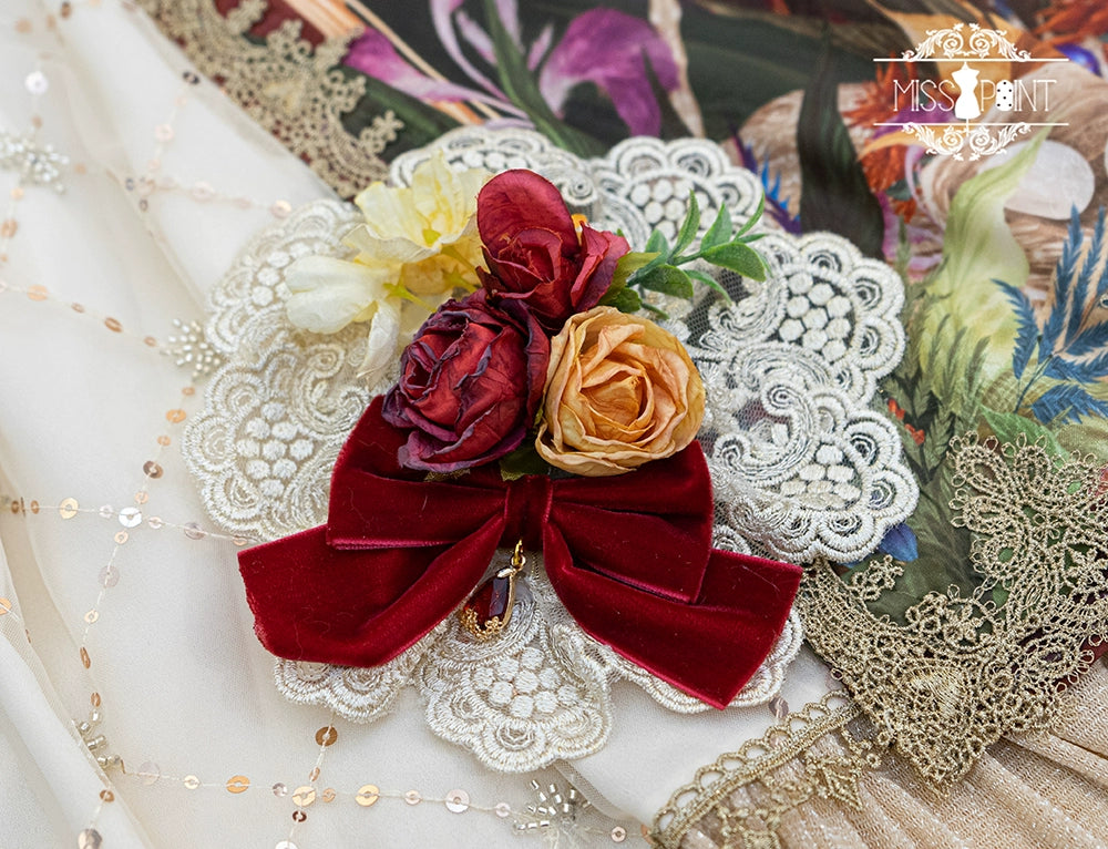 Miss Point~Kaleidoscope~Retro Lolita Headdress Bonnet Set and Necklace   