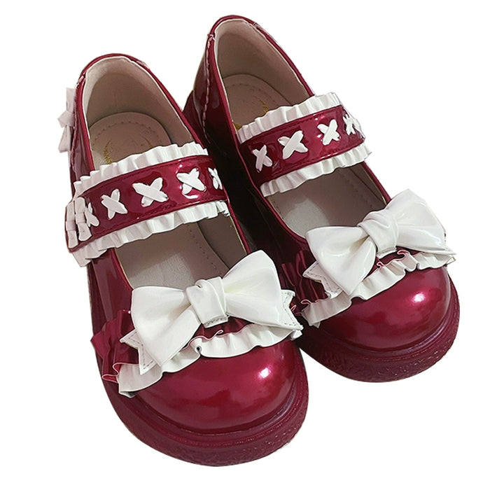 Fairy Godmother~Winter Girly Lolita Shoes Lolita Ankle Strap Shoes   