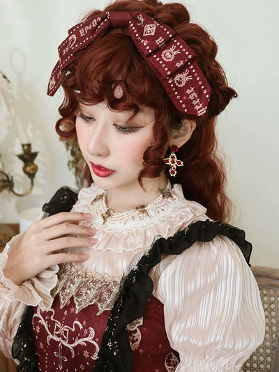 Cheese Cocoa~Star Drop Ceremony~Sweet Lolita KC Floral KC Hair Accessory red KC  