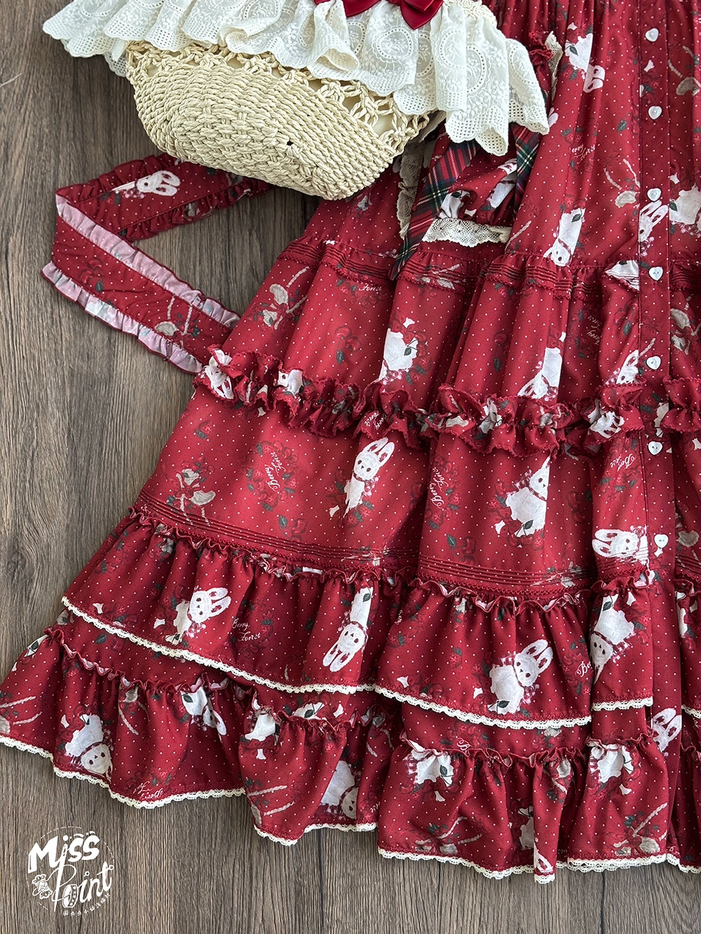 Miss Point - Forest Berry Bunny - Sweet Lolita JSK Elegant Bunny Print Dress 41972:721098