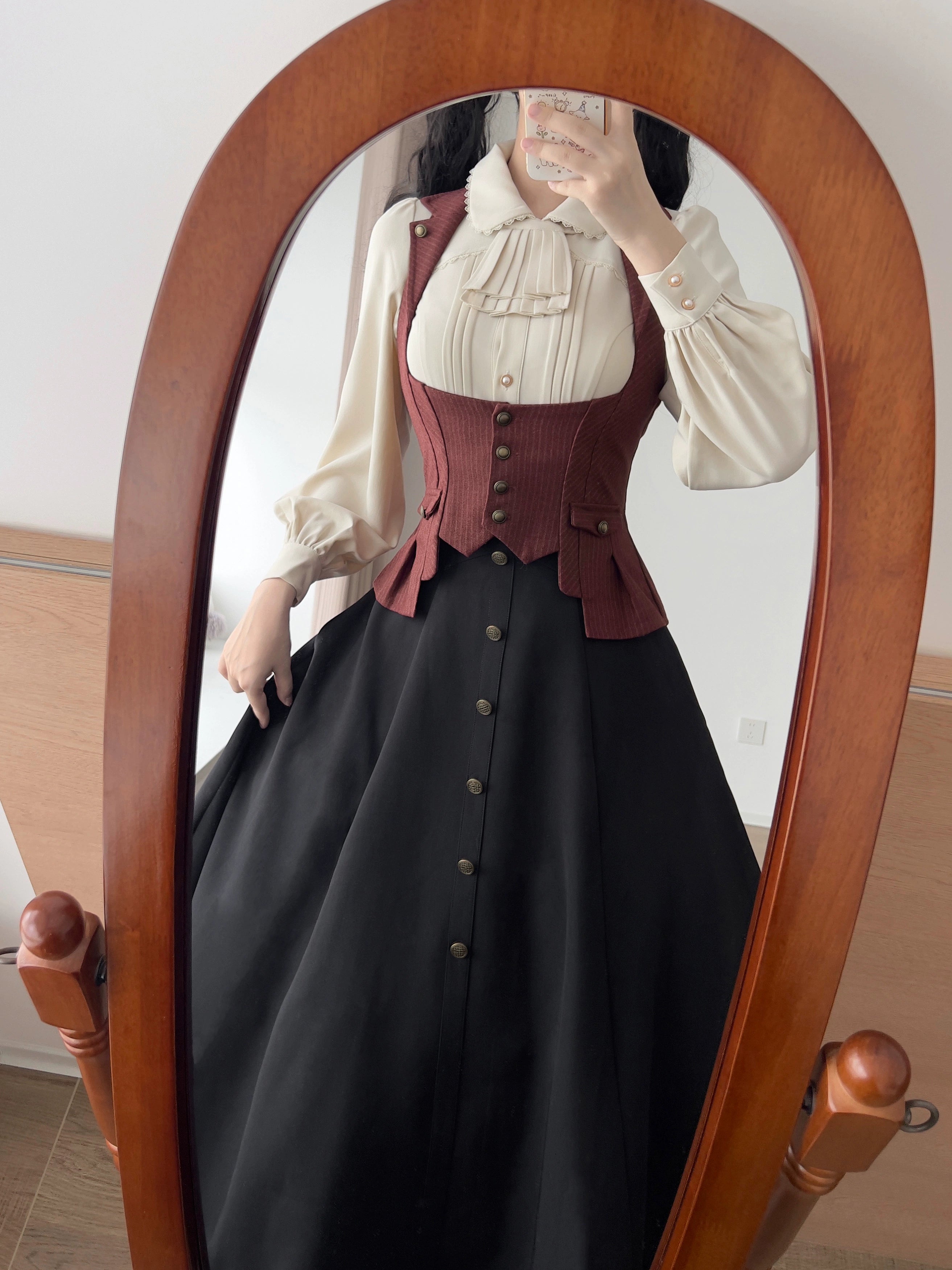 Forest Wardrobe - Forest Revelation - Classic Lolita Fishbone Long Skirt, Side Pockets 43922:790229