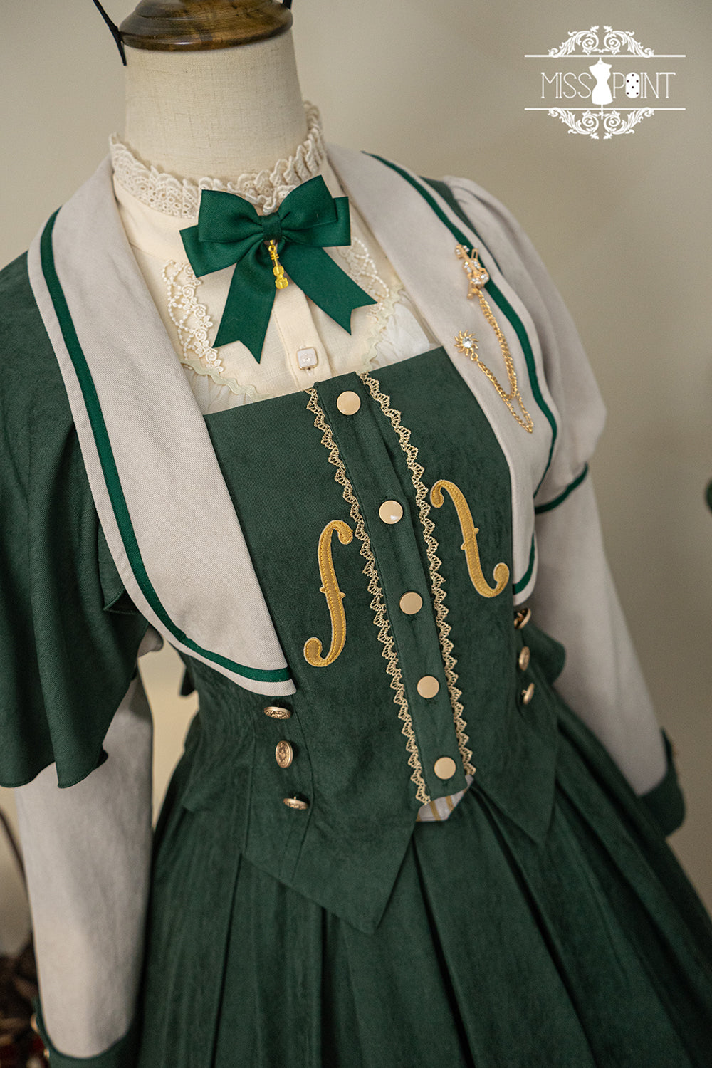 (BFM)Miss Point~ Elegant Lolita Coat~Golden Movement Customized Short Coat XS Green (2XL L M S XL XS / Green) 32246:378160