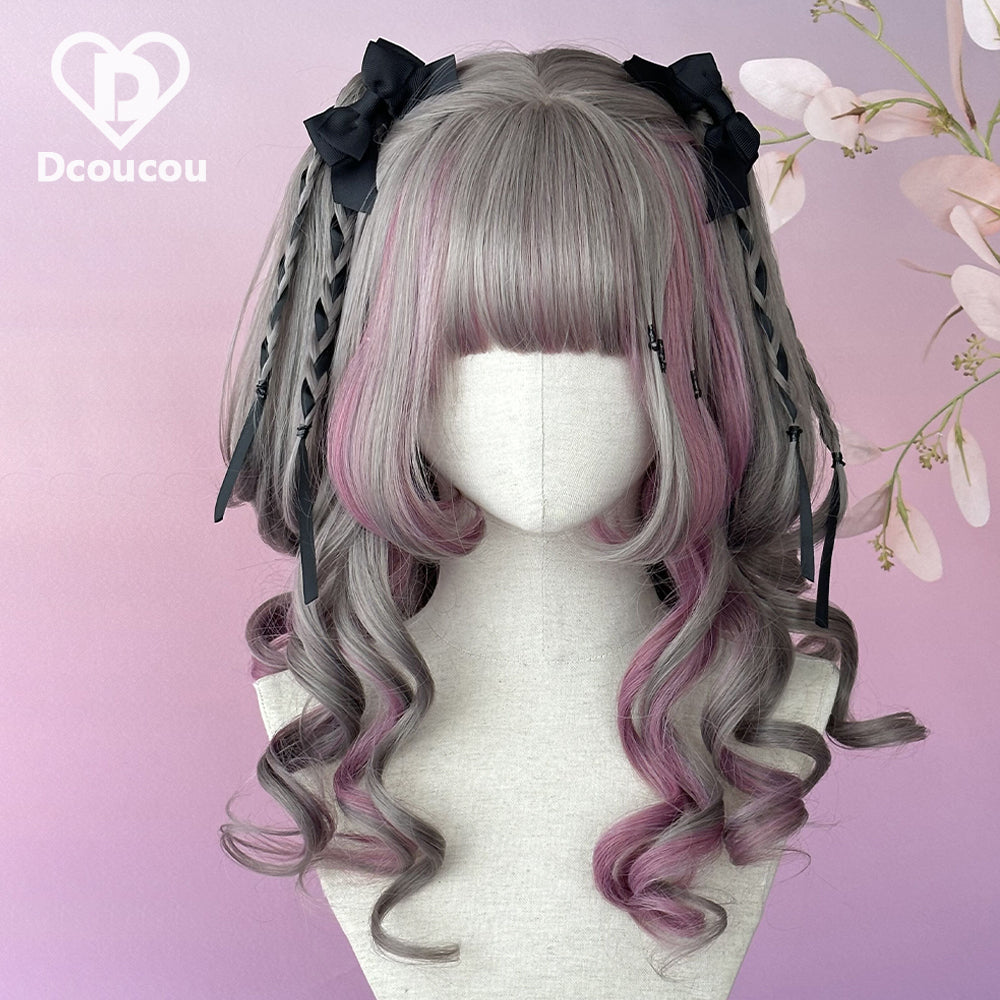 (Buyforme)Dcoucou~No-Heart Rabbit 45cm Long Curly Ponytail Wig Multicolors   