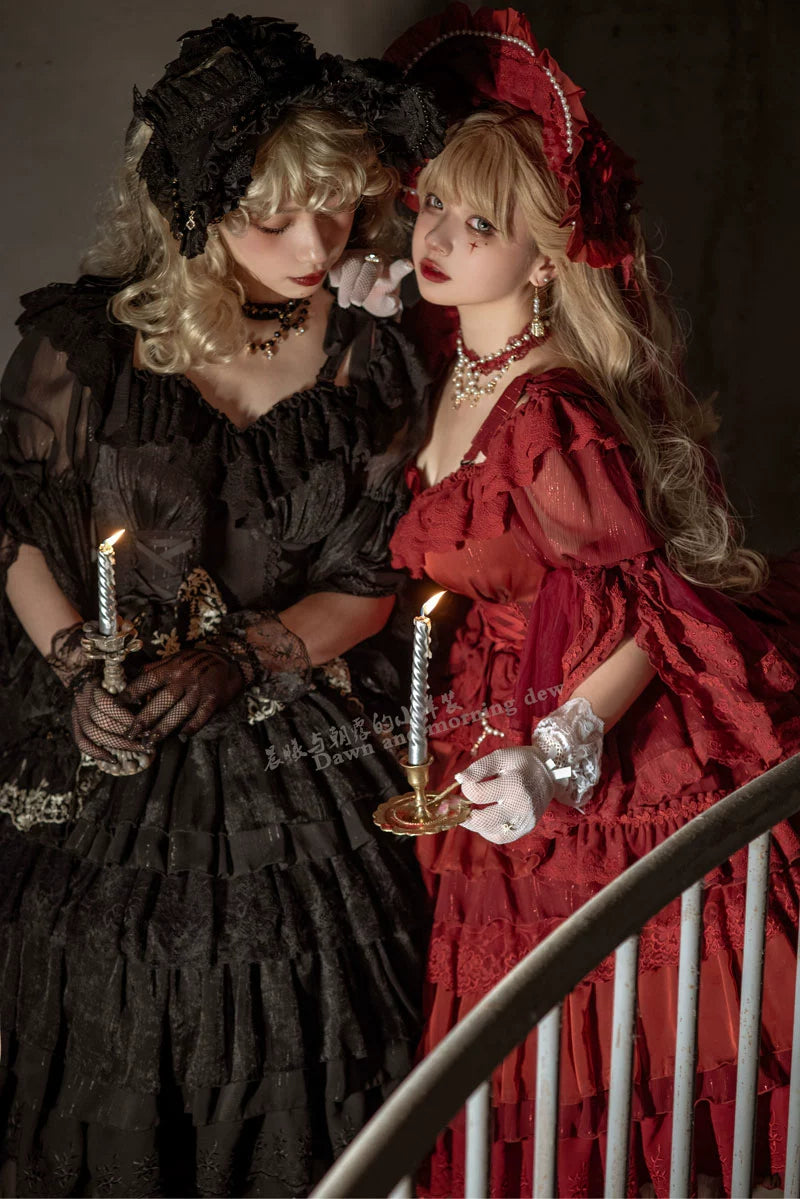(BFM)Dawn and Morning~Elegant Lolita OP Dress Sunrise Elf Long Dress 32348:383508