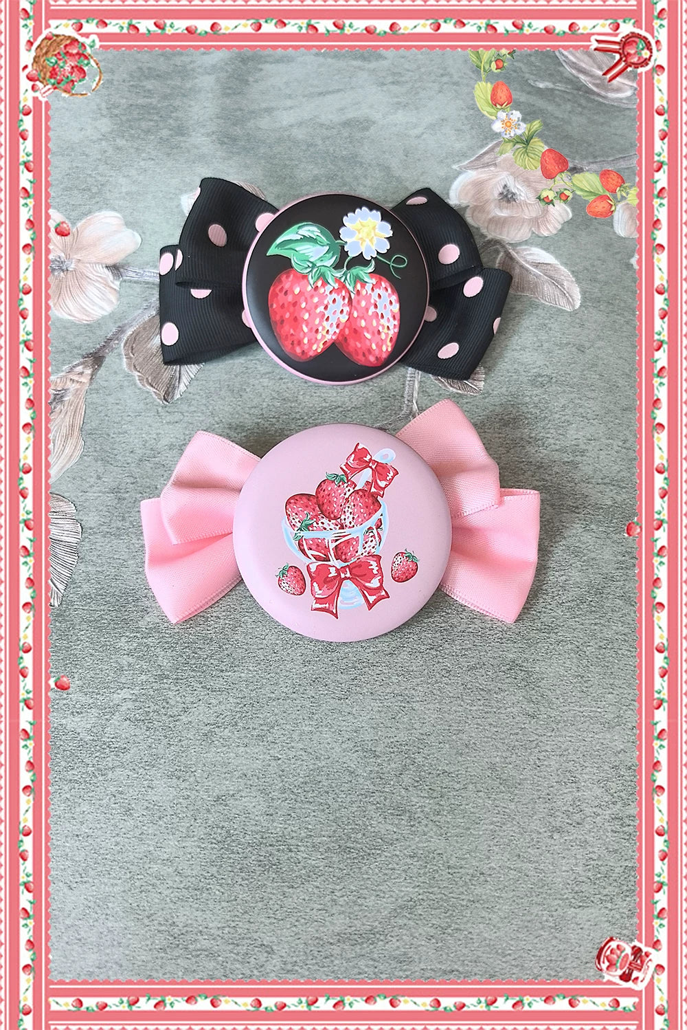 Strawberry Chef - Printed Old School Lolita Dress, Detachable Bows 44505:810406