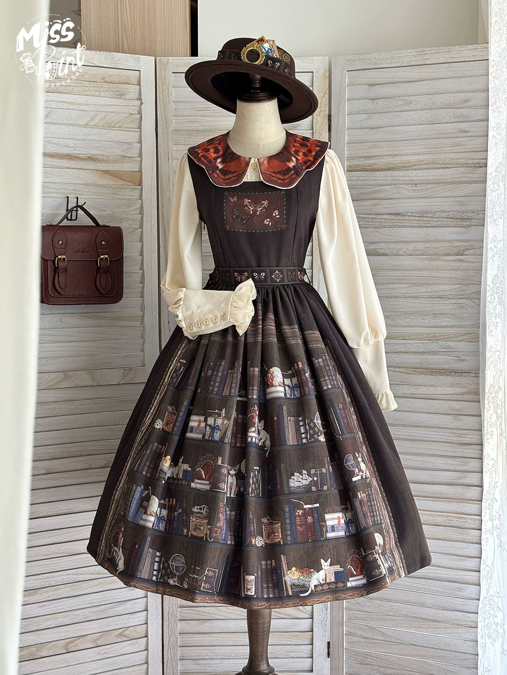Miss Point - German Bookshelf - Classic Lolita Printed JSK Dress 44029:792966