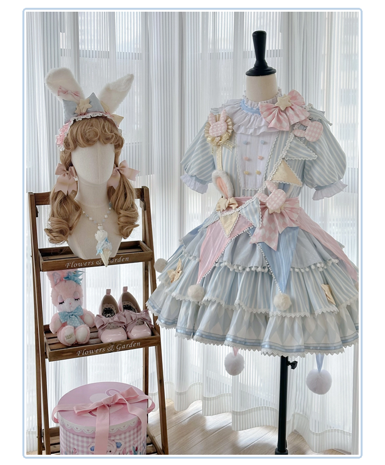 (BFM)Forest Fluorescent Carps~Ouji Lolita Suit Circus Prince Shorts and OP Dress