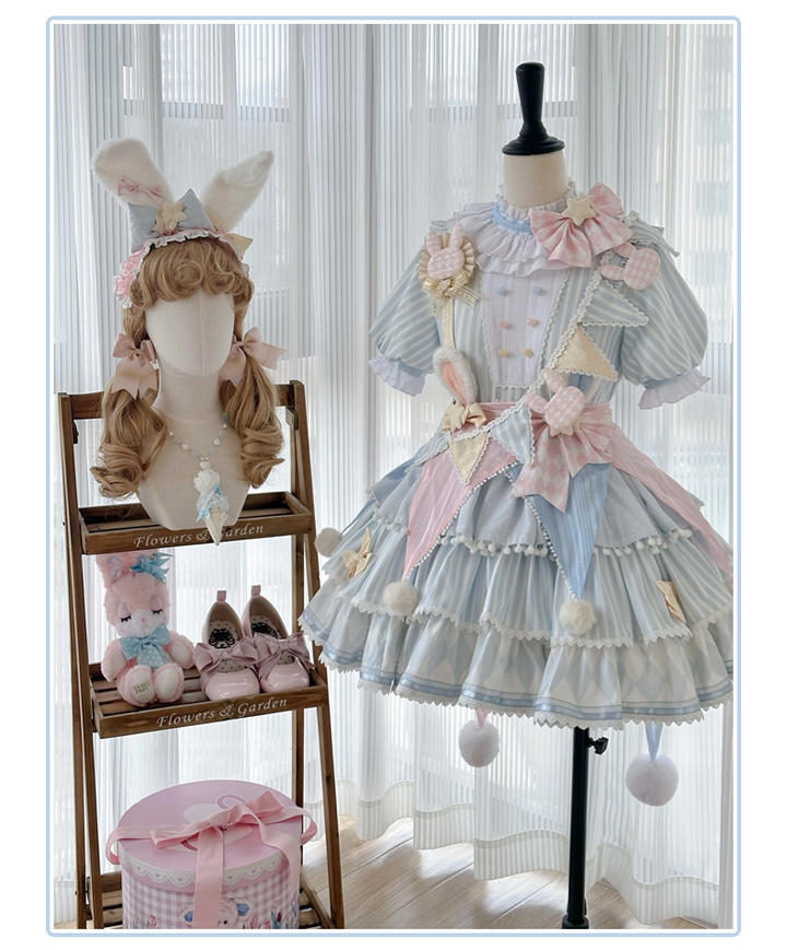 (BFM)Forest Fluorescent Carps~Ouji Lolita Suit Circus Prince Shorts and OP Dress