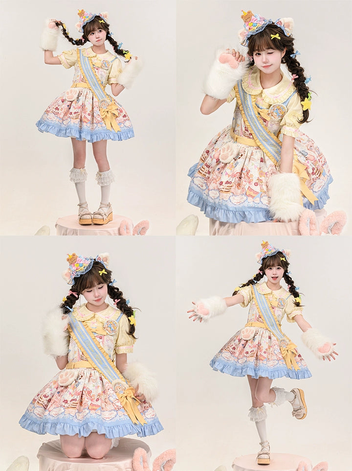 Mewroco~Sweet Lolita Salopette Daily Cute Lolita Dress   