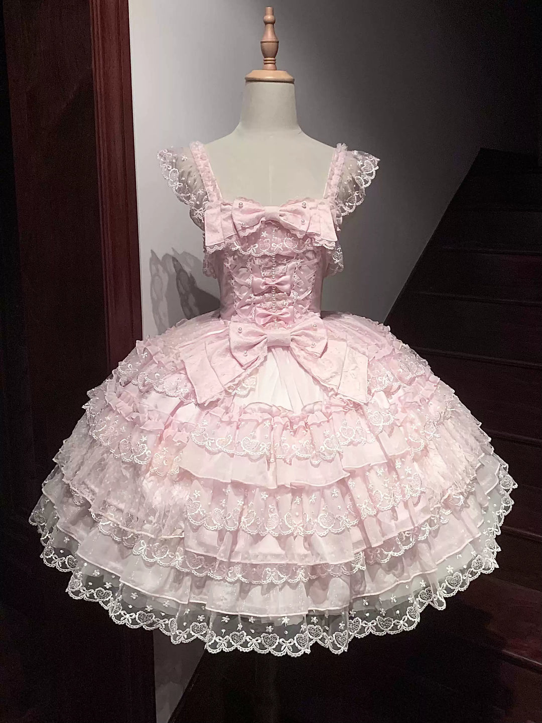 Sugar Girl~Love Overture~Sweet Lolita JSK Suit Tiered Ruffles Dress 40624:685412