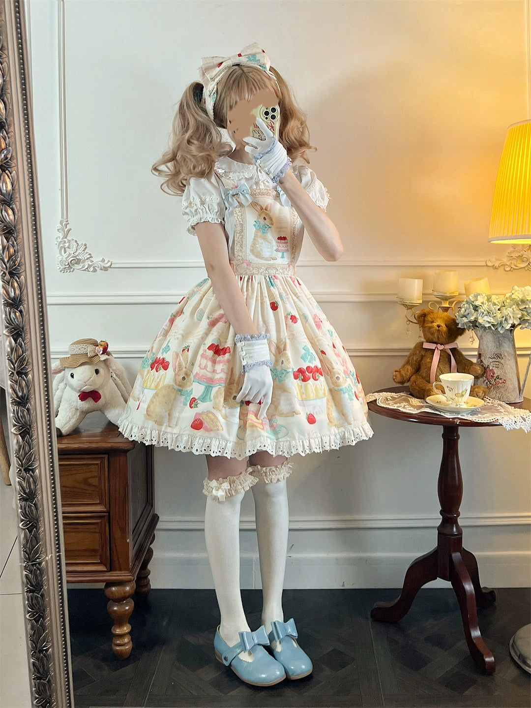 Dark Star Island~Honey Bunny Cake~Sweet Lolita JSK/OP/Strap SK/Shirt   