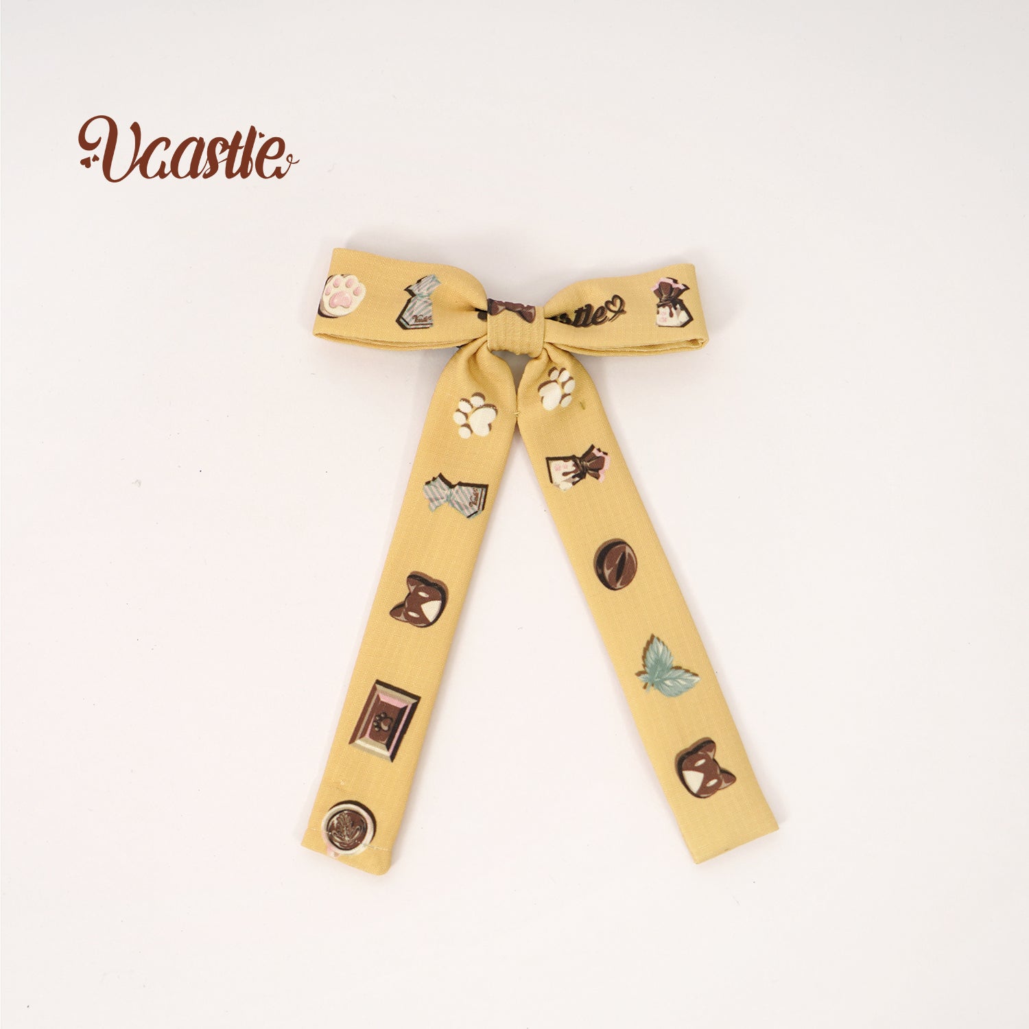 Vcastle - Mocha Chocolate - Kawaii Lolita Accessory Multicolors a yellow long-tailed bow hair clip