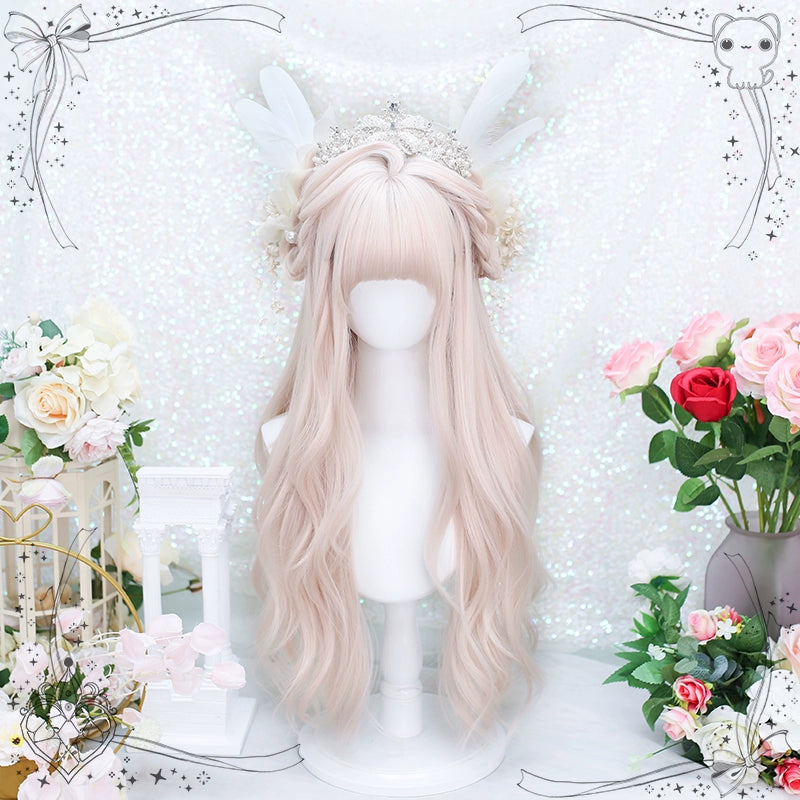 Dalao Home~Soft Soft~Daily Lolita Long Curly Pink Wig   