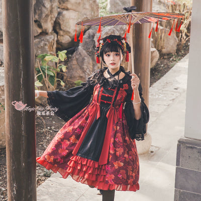 (BFM)Magic Tea Party~Fish Game Dream Chinese Style Lolita Dress Daily JSK   