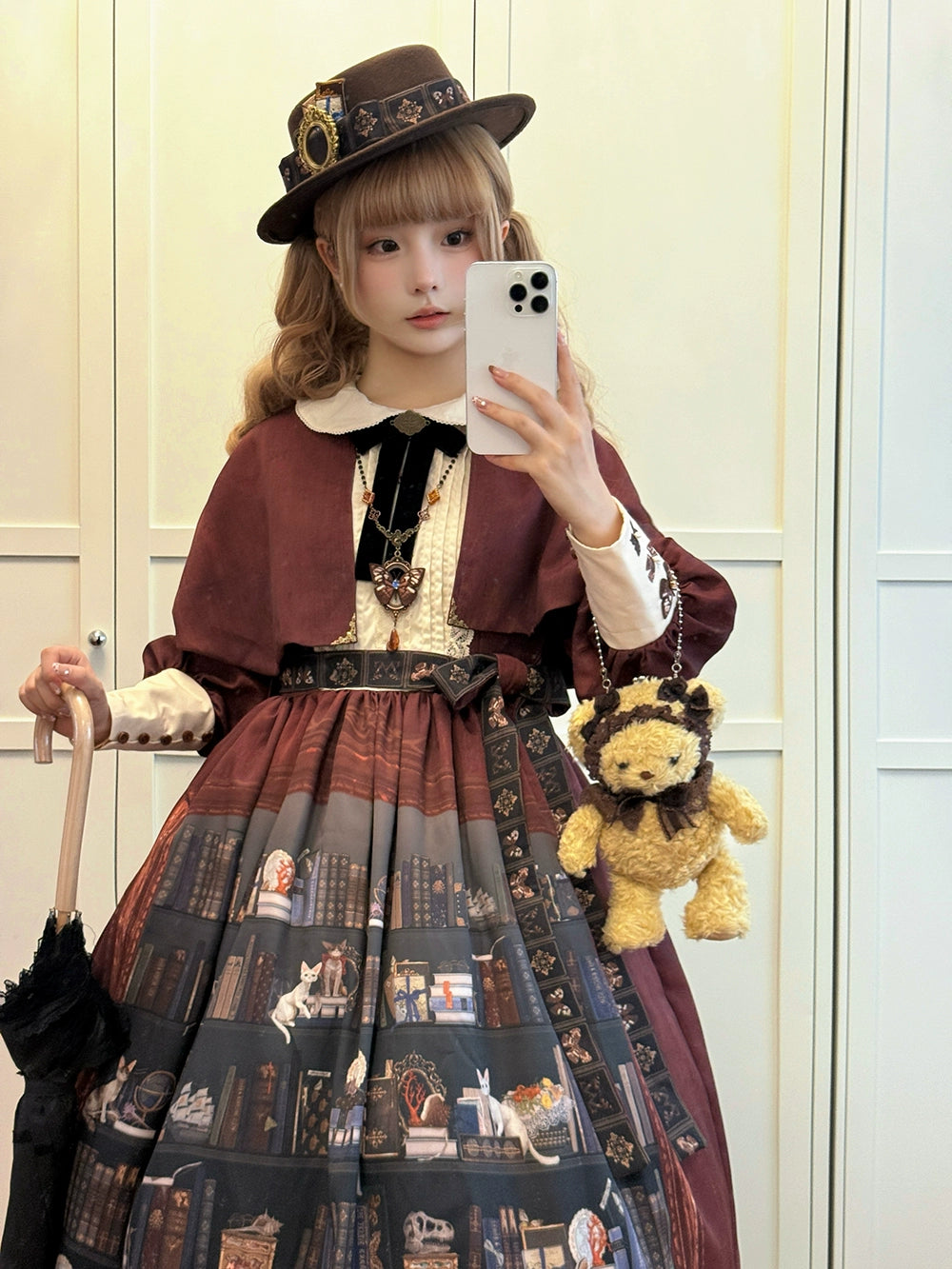 Miss Point - German Bookshelf - Classic Lolita Headdress, Socks, Necklace, Brooch 44024:792077