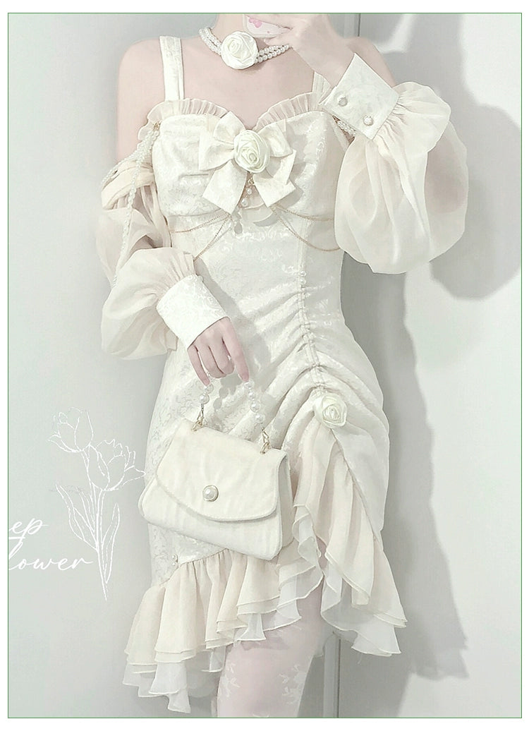 (BFM)Melonshow~Chinese Style Lolita Dress~Camellia 2.0 Cheongsam Mermaid JSK 31826:371562