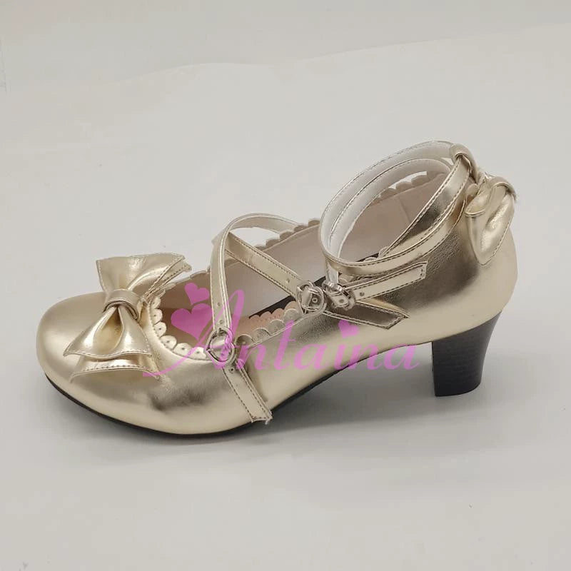 Antaina~Sweet Chunky Heels Lolita Shoes Size 41-44   