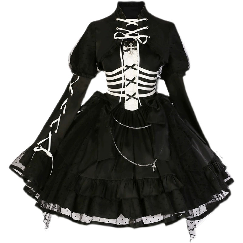 (BFM)Your Princess~Prisoner Fantasy~Gothic Lolita OP Dress Detachable Long Sleeves   