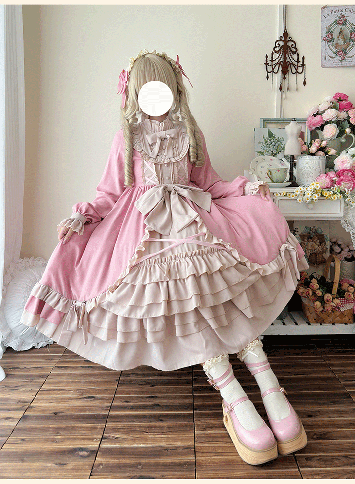 Niu Niu~Plus Size Lolita OP Dress Halloween Retro Daily Dress   