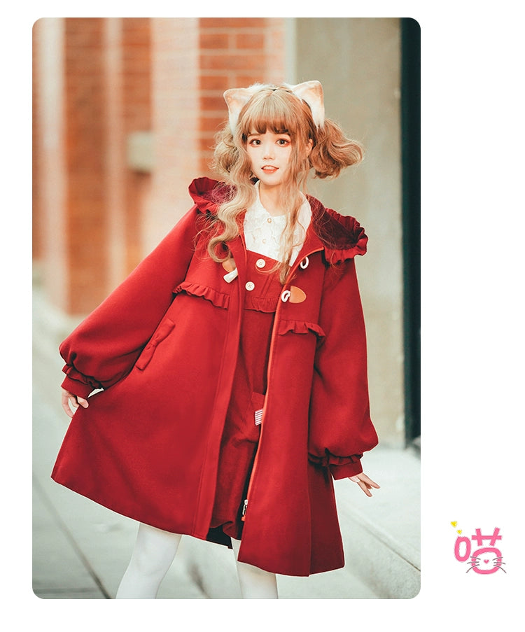 Fairy Cat~Sweet Lolita Coat Autumn and Winter Lolita Outwear   