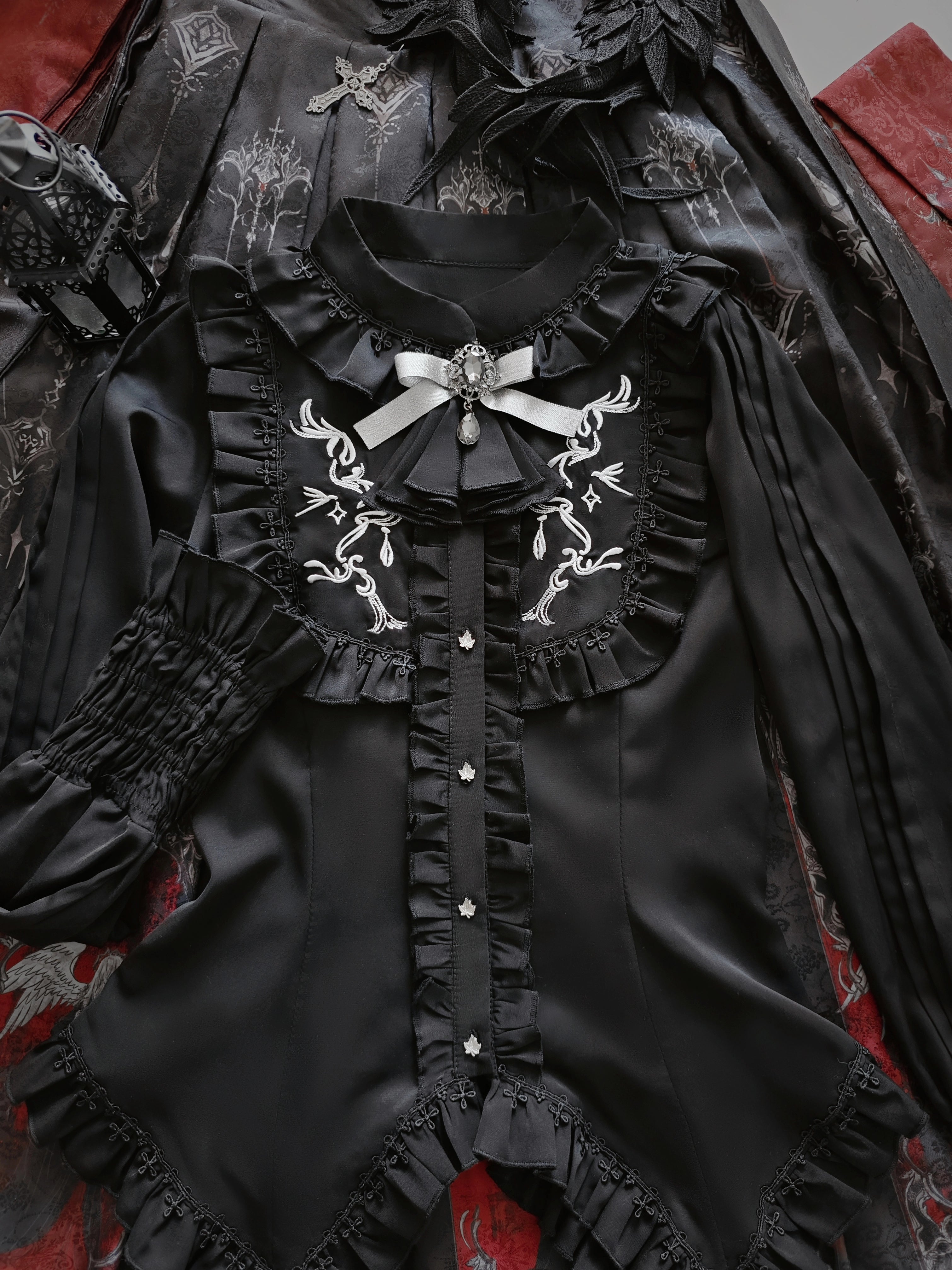 Luoluan Lolita - Fallen Angel - Printed Gothic Lolita Skirt Outfit (2XL L M S XL) 43909:788872