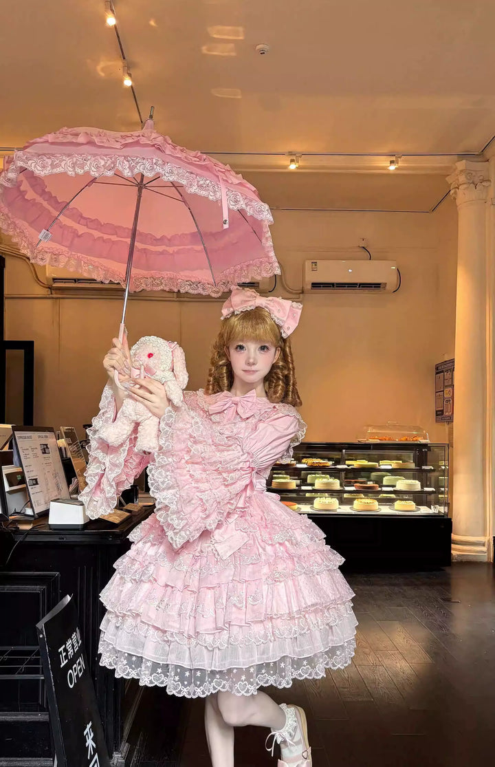 Sugar Girl~Love Overture~Sweet Lolita JSK Suit Tiered Ruffles Dress