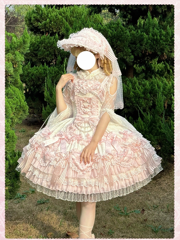 Shuang Sheng Xiao Xiong - Heart of Love - Sweet Lolita Wedding JSK, Bow Details 44306:803250