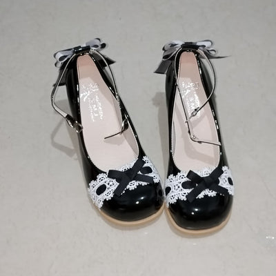 (Buyforme)Dandan~Daydream~Alice Lolita Shoes with Mid Heels 35 black (half size smaller than standard size) 