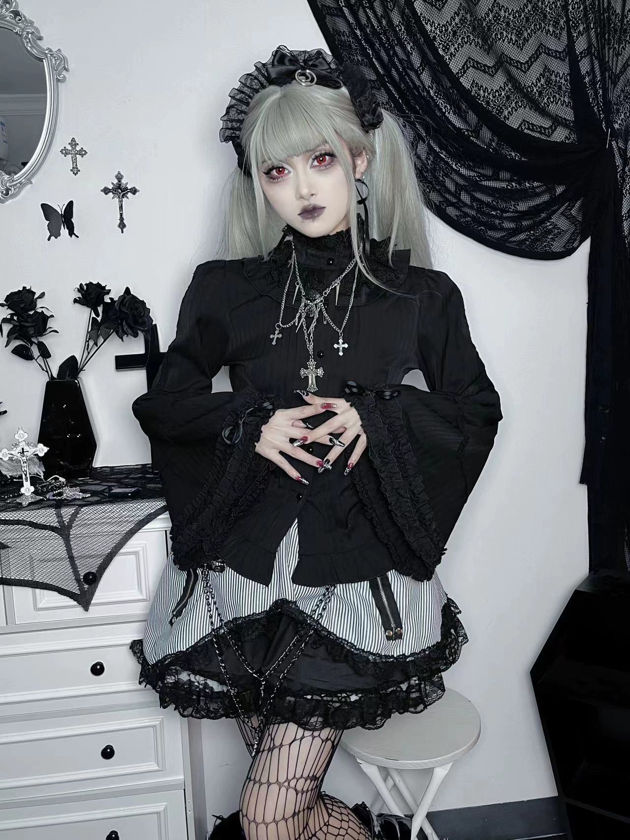 DMFS Lolita - Ever-Changing Enchantress - Classic Lolita Blouse, Tightening Hime Sleeve 44208:798671
