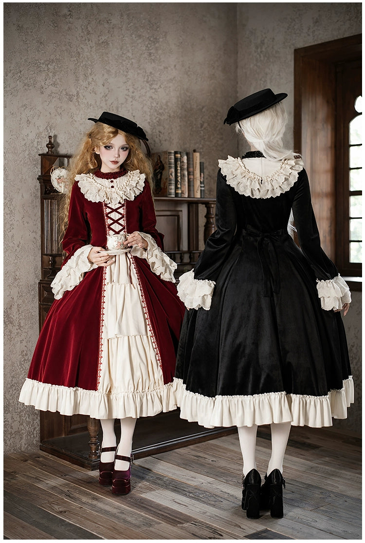 The Nutcracker - Winter Classic Lolita OP Dress, Front Opening 44385:806451