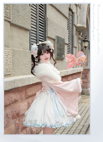Honey Machine~Spring Peach~Han Lolita OP Dress Chinese Style OP Dress   