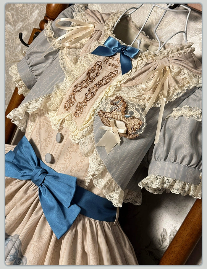 Alice Girl~Sea Salt Fairytale~Sweet Doll-like Lolita OP Animal Printed Lolita Dress 40674:672872