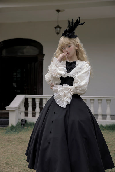 Caramel Antique~Berry Truth~Elegant Lolita Dress Daily Lolita Black OP   