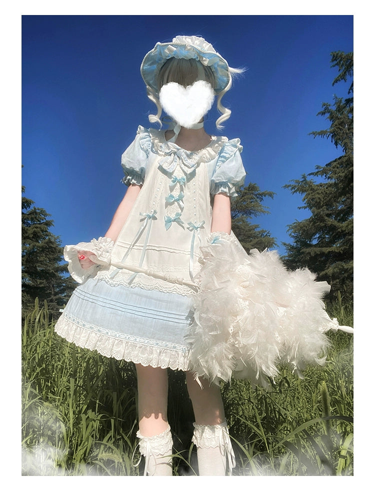 Spireme Cat~Roaming Adventure~Sweet Lolita OP Dress Cute BNT Cuffs   