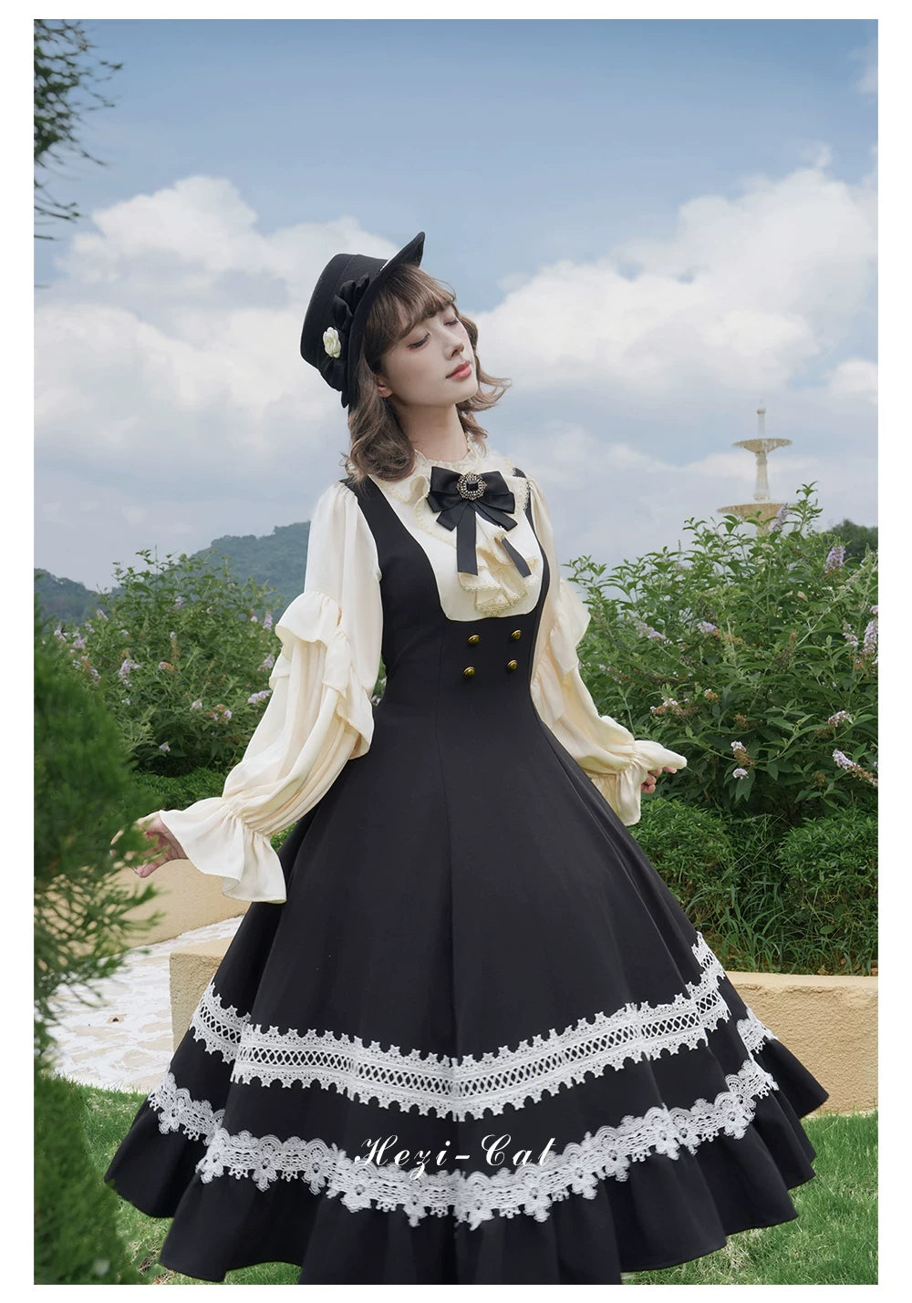 Hometown Autumn - Plus Size Classic Lolita Fake Two-Piece OP Dress 45667:857545