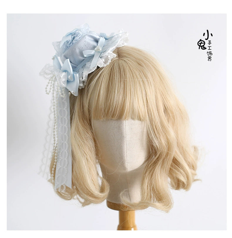 Xiaogui - Blue Sweet Lolita Lace Hair Accessory 43125:766494