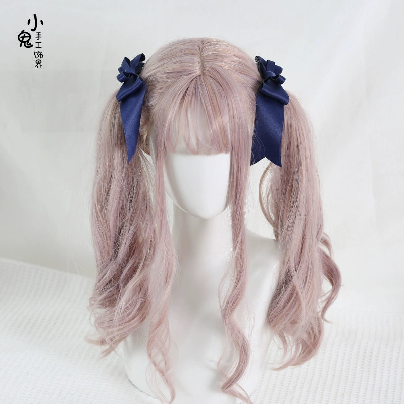 Xiaogui~Kawaii J-fashion Lolita Bow Clip dark blue - 1 pair  