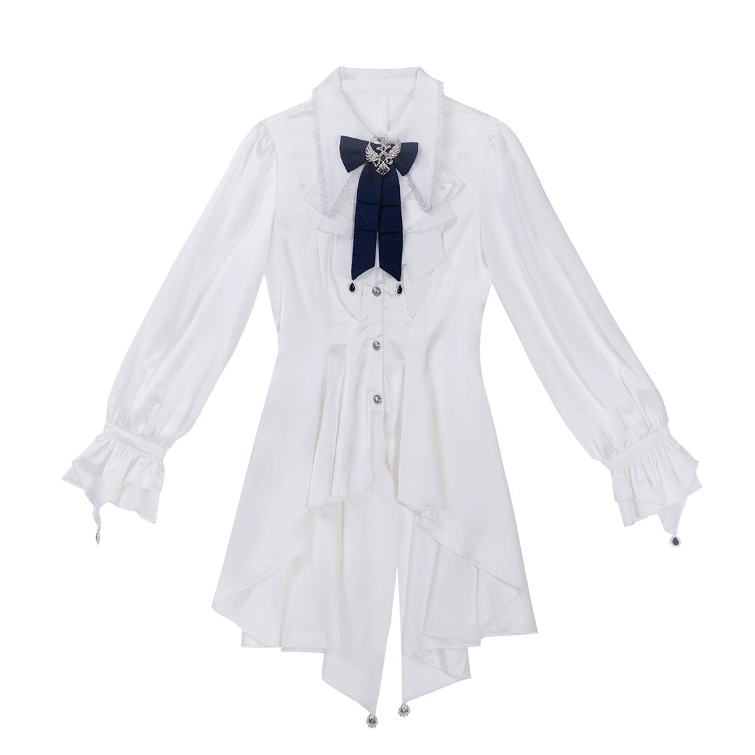 (BFM)Xiongdoujiang~Chris' Son~Ouji Lolita Coat Shorts Irregular Hem Dress Set S Dress (pre-order)