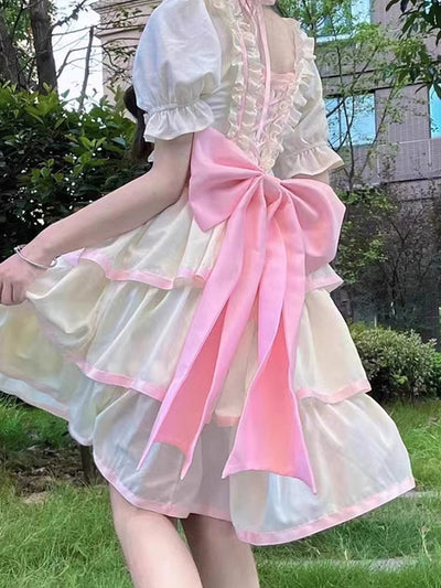 Yueele~Plus Size Lolita OP Dress Summer Princess Lolita Dress   