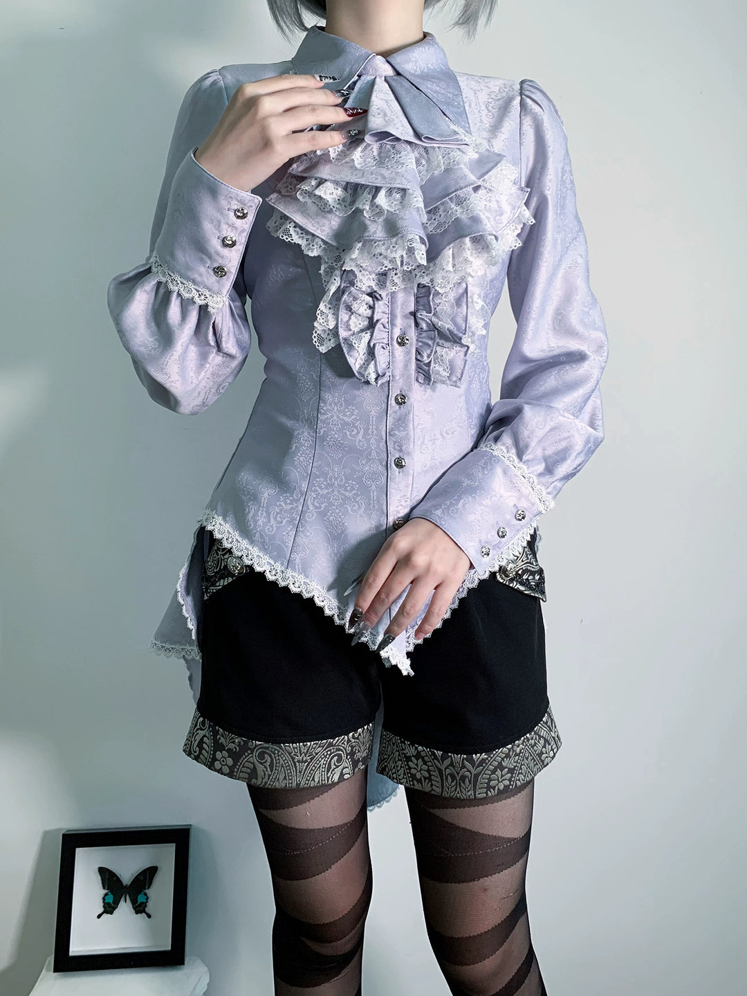 Little Dipper~Cold Rice~Ouji Lolita Jabot Tiered Jabot with Lace