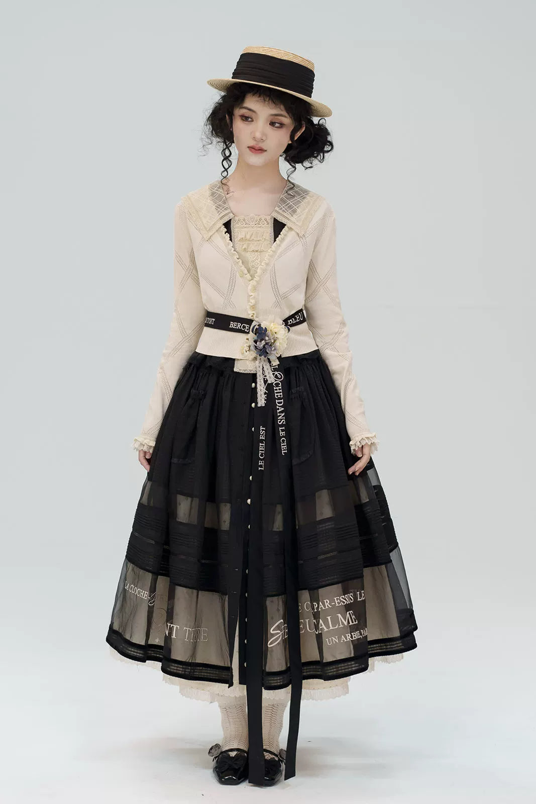 JS Lolita~Paris Holiday~Elegant Lolita Coat Knit Cardigan   