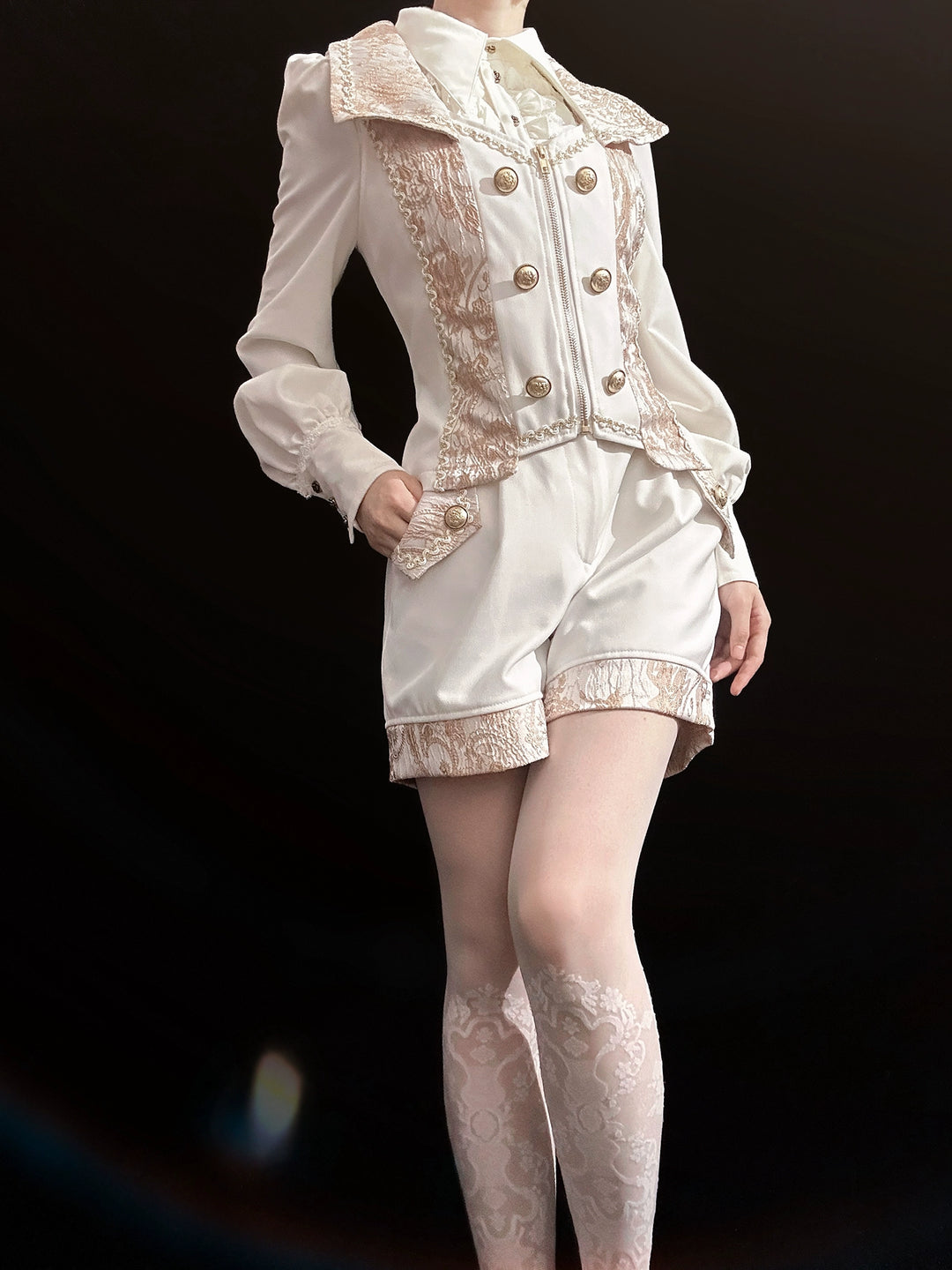 Little Dipper~Oath of the Chapter~Ouji Lolita Suit Embroidered Prince Vest Shorts Coat   